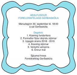 Aðalfundur foreldrafélagsins