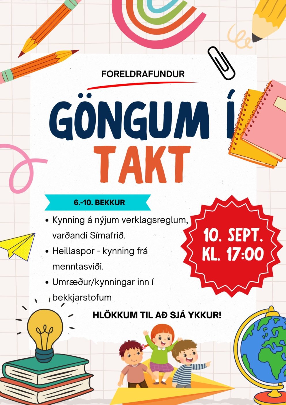 Foreldrafundir 6.-10.bekkur