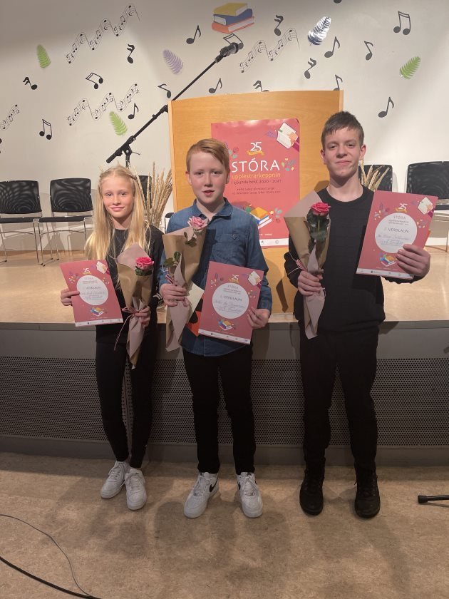 Stóra upplestrarkeppnin – 2. og 3. sæti til Gerðaskóla