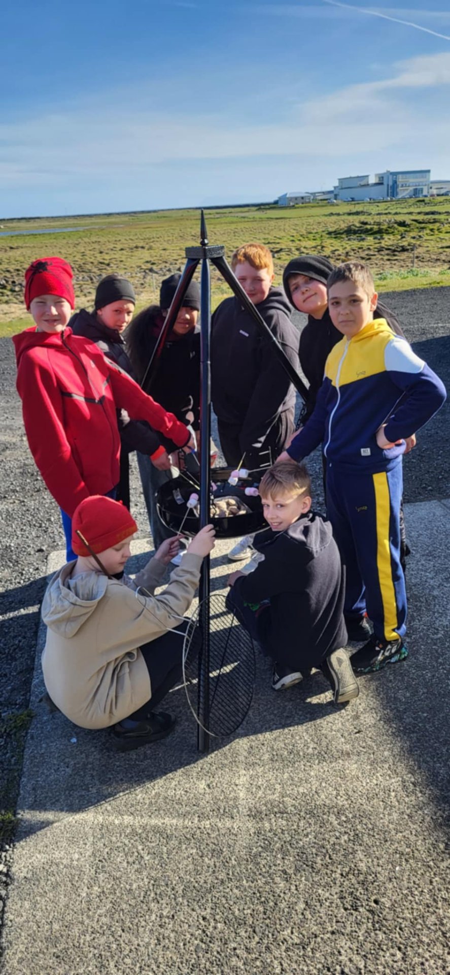 Útikennsla hjá 6. bekk í heimilisfræði.