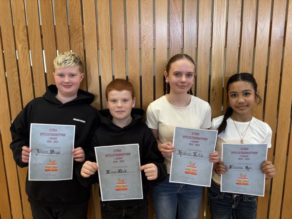 Stóra upplestrarkeppnin 2025 – fulltrúar Gerðaskóla