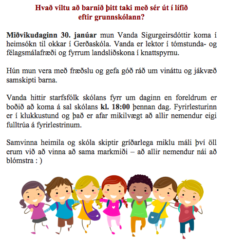 Hvað viltu að barnið þitt taki með sér út í lífið eftir grunnskólann?