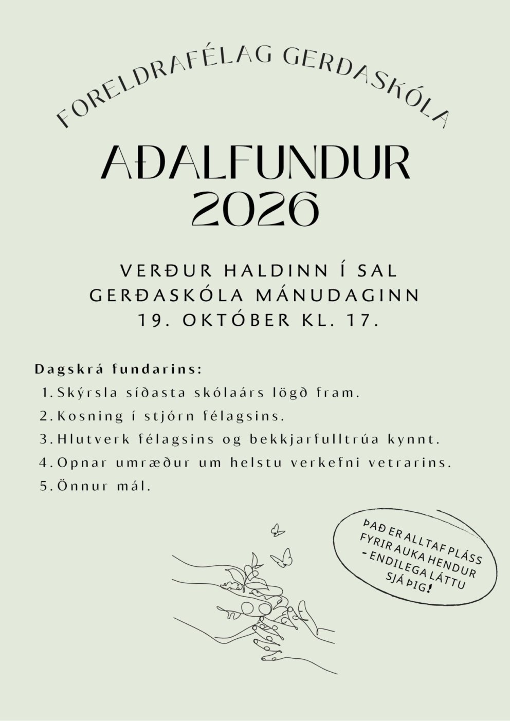 Aðalfundur foreldrafélags Gerðaskóla