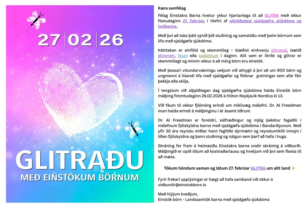 Glitraðu með einstökum börnum