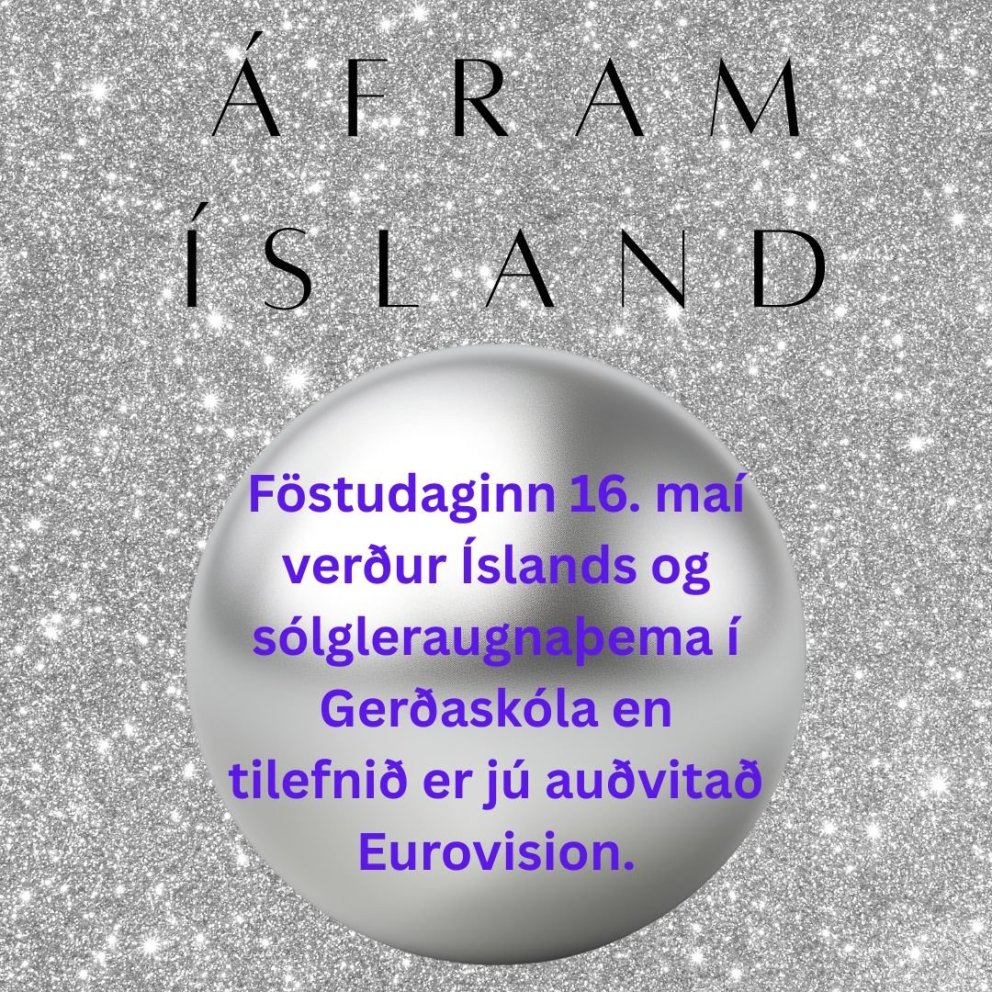 Íslands og sólgleraugnaþema 16. maí