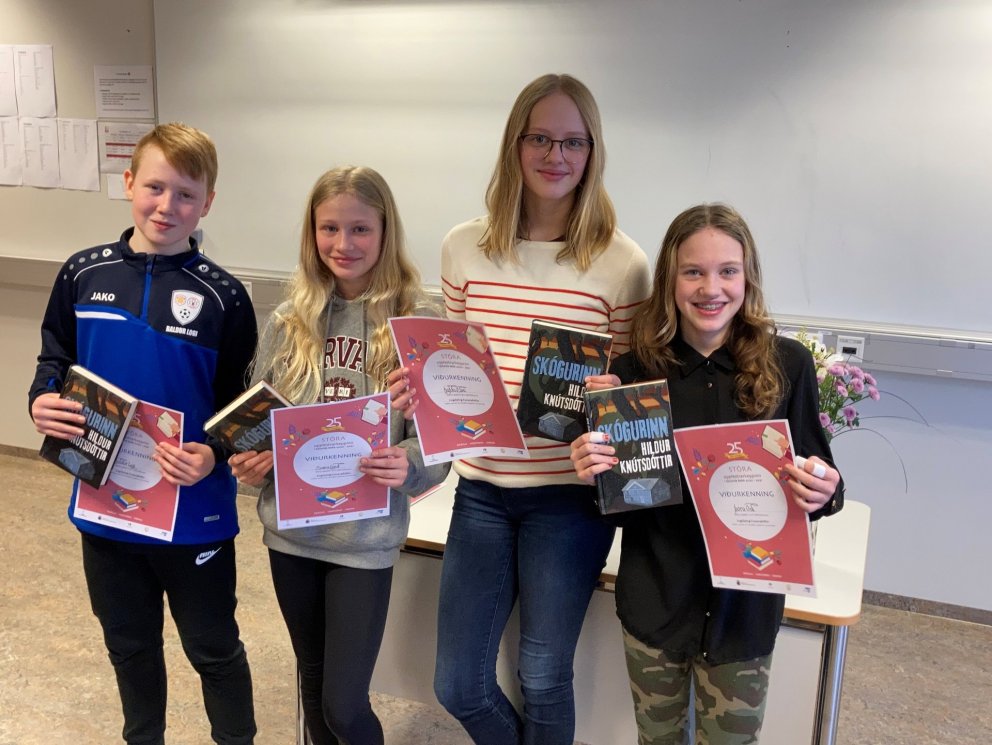 Fulltrúar Gerðaskóla í Stóru upplestrarkeppninni