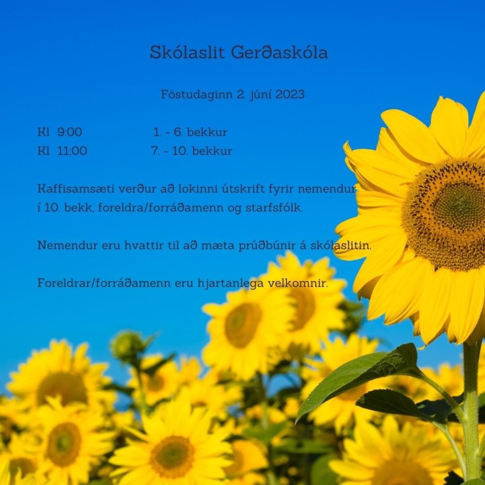 Skólaslit Gerðaskóla skólaárið 2022-2023