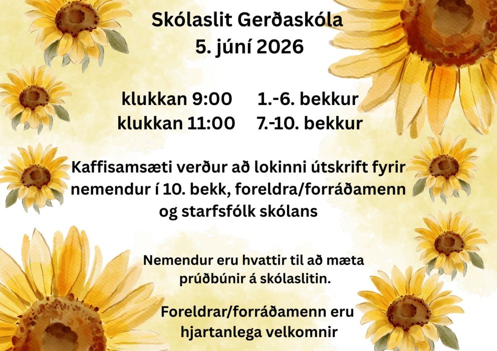 Skólaslit Gerðaskóla