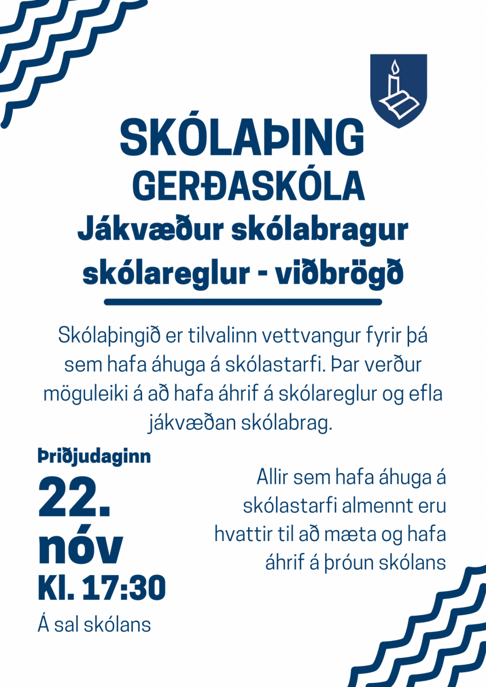 Skólaþing Gerðaskóla 22.nóvember 2022