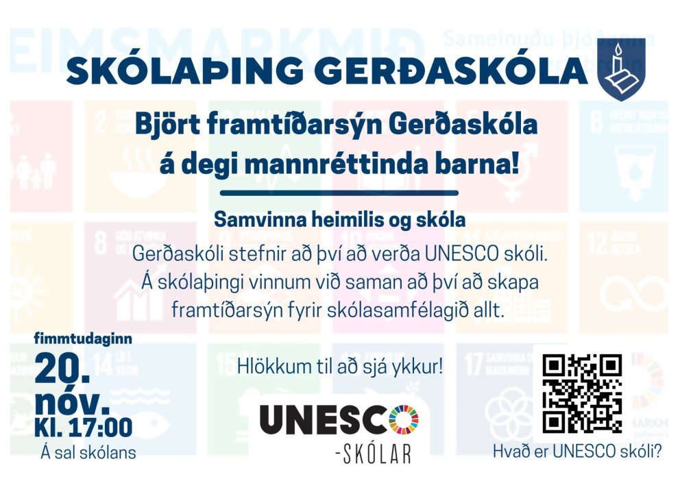 Skólaþing í Gerðaskóla á degi mannréttinda barna - 20. nóvember
