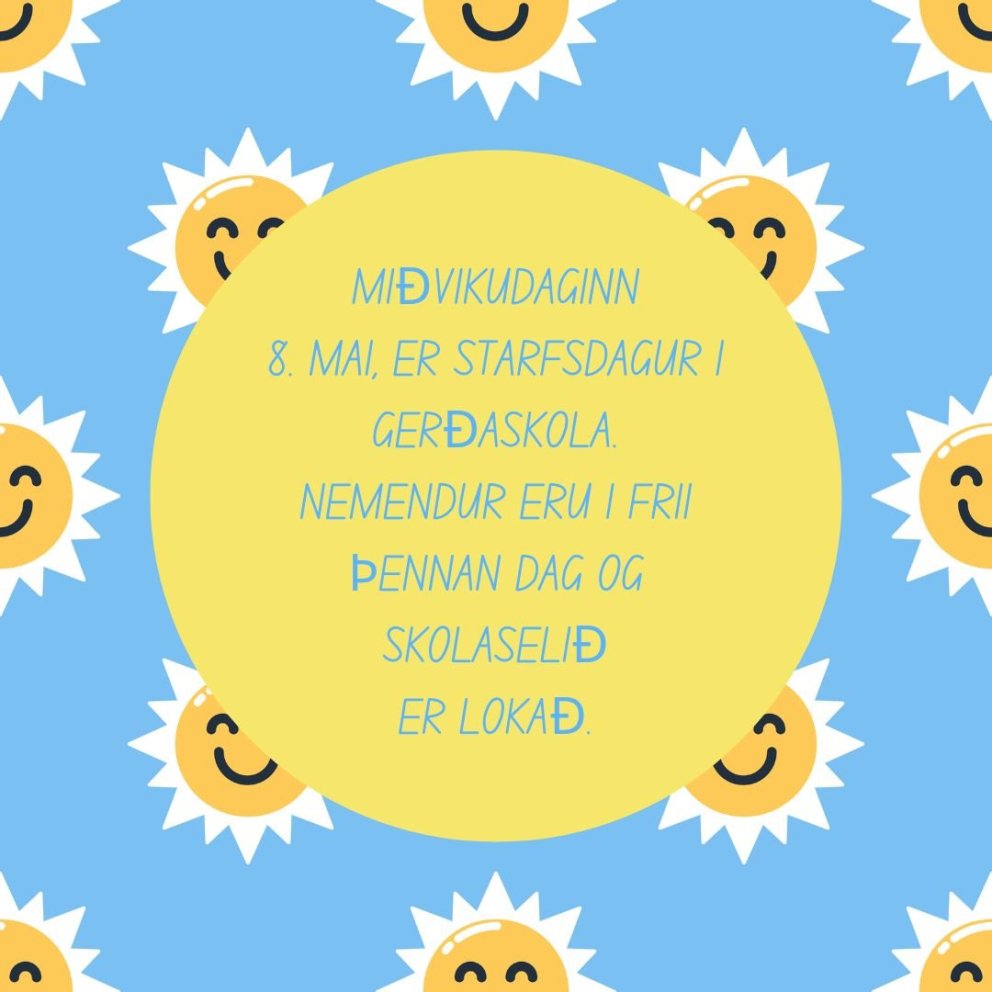 Starfsdagur 8. maí
