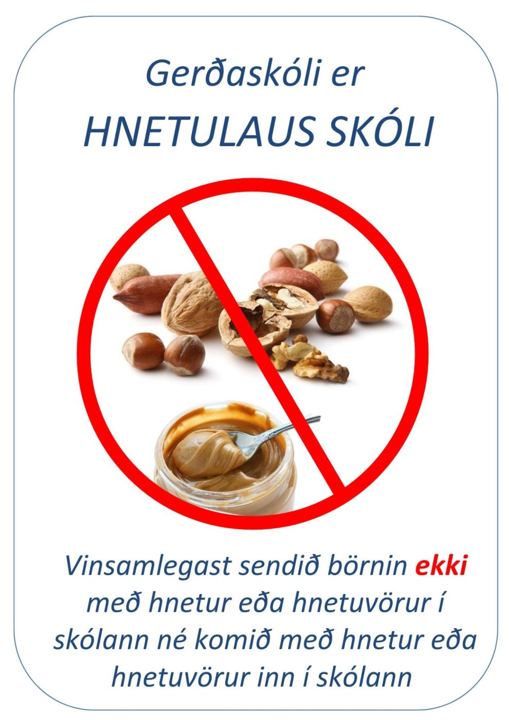 Gerðaskóli er hnetulaus skóli