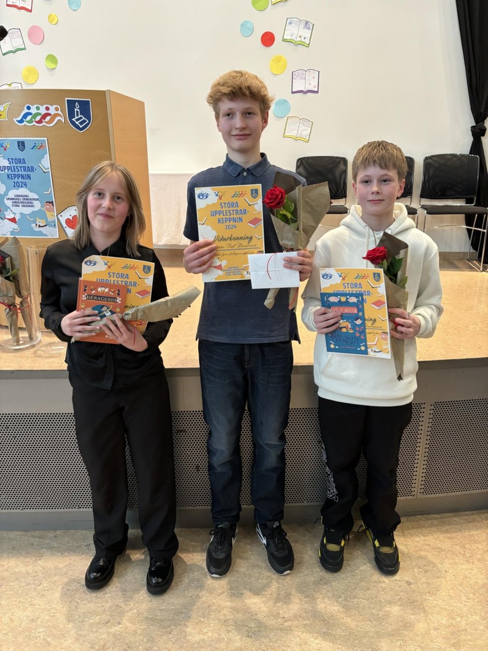 Gerðaskóli hlaut 1., 2. og 3. sæti í Stóru upplestrarkeppninni 2024