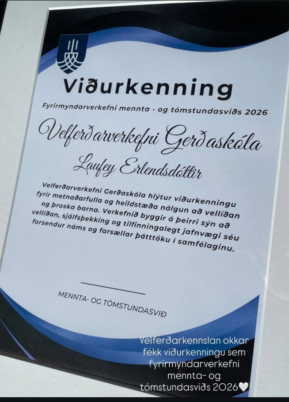 Bræðingur og Velferðarkennsla valin fyrirmyndarverkefni 2026