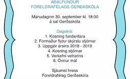 Aðalfundur foreldrafélagsins