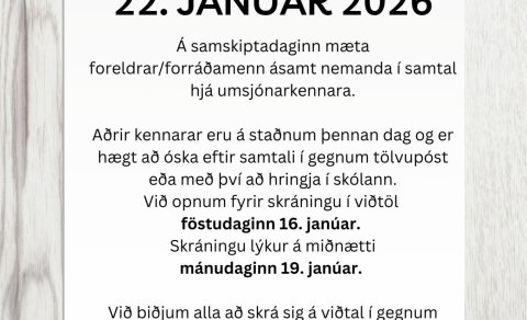 Samskiptadagur 22. janúar 2026