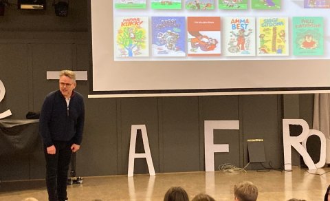 Gunnar Helgason rithöfundur í heimsókn