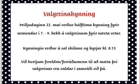Valgreinar - kynningarfundur