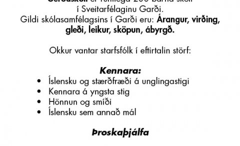 Starfsfólk óskast fyrir næsta skólaár