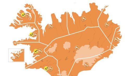 Vegna appelsínugulrar viðvörunar