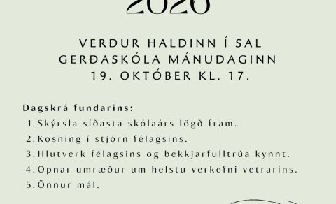 Aðalfundur foreldrafélags Gerðaskóla