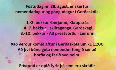 Skertur nemendadagur/göngudagur