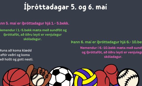Íþróttadagar 5. og 6. maí