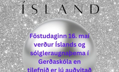 Íslands og sólgleraugnaþema 16. maí