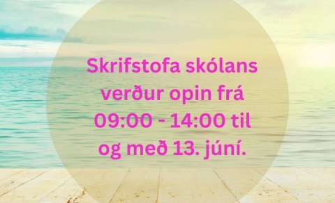 Skrifstofa skólans