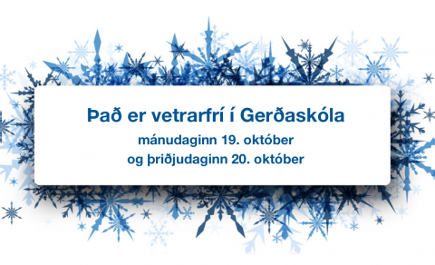 Vetrarfrí 19. og 20. október